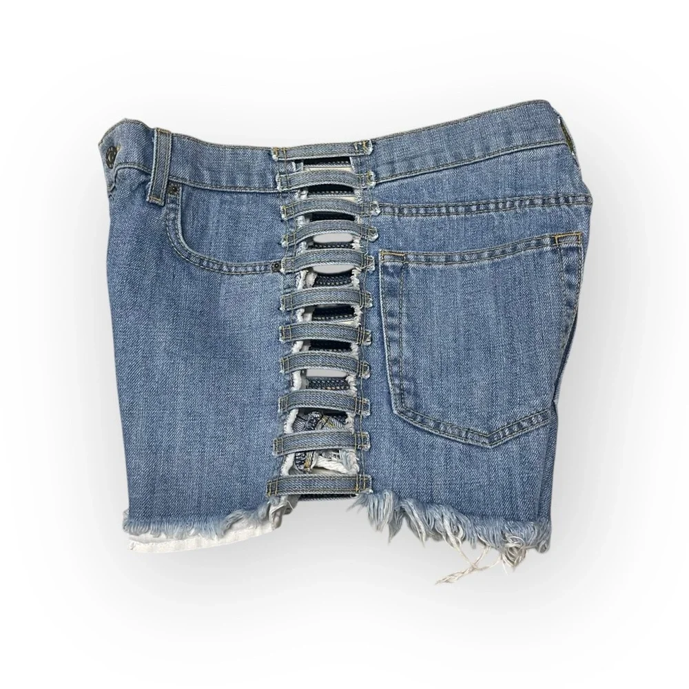 new LF Carmar ☆彡Cullen Open Ladder Side Denim Shorts ☆彡 Washed Denim ☆彡 28 - Picture 11 of 16